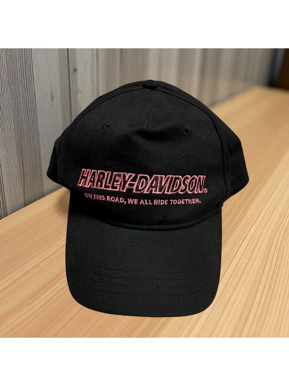 Harley-Davidson Women Black Pink Cap Hat